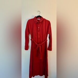 Mango Red Midi Dress